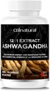 CBInatural Ashwagandha 12:1 Extract 500mg (6000 mg Equivalent) - Energi, Vitality & Mäns Wellness Support - 120 Vegan kapslar, 4-månaders leverans