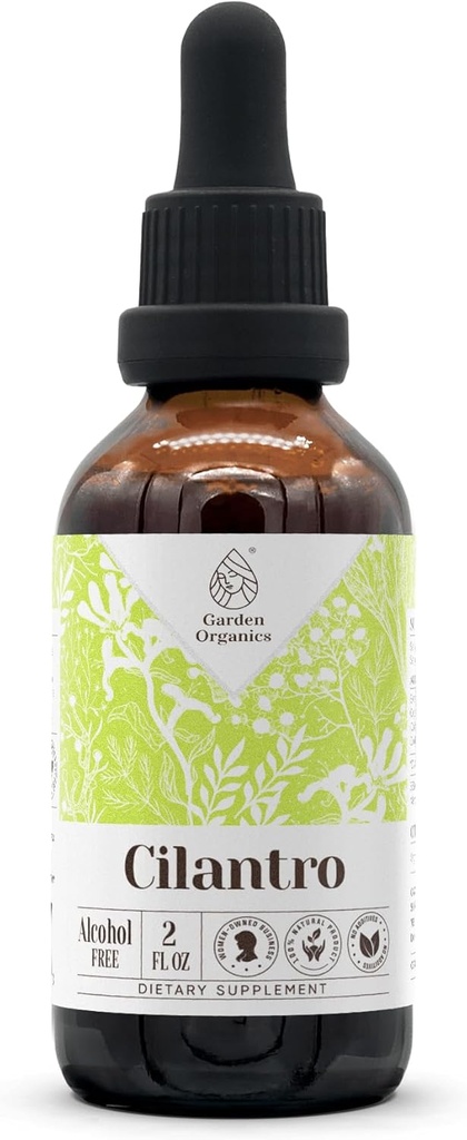 Cilantro Alcohol-Free Natural Tincture Extract, Immuunijärjestelmän Booster, Liquid Drops Valmistettu 100% Cilantro kuivattu Leaf (2 fl oz)
