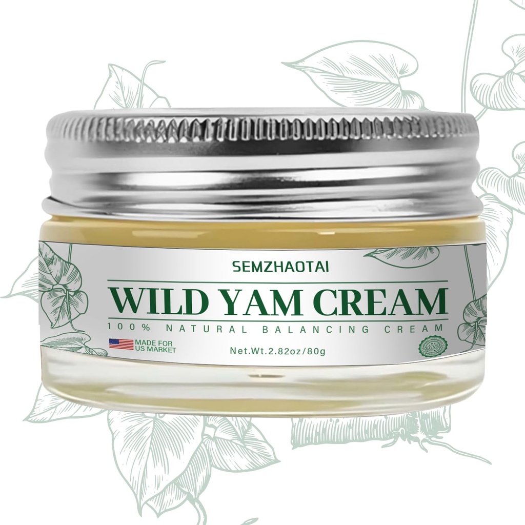 Organic Wild Jam Cream - Hormonien tasapaino & menopause Relief, tukee Hot Flashs & Night Sweats, 2.82 oz - Suunniteltu Yhdysvaltain markkinoille SEMZHAOTAI