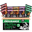 Natural Endurance Protein Chips - Low Carb Chips, High Protein Snack, Vegan Protein med Avocado Oil, 14g Protein Per Bag, Gluten Free, Nacho, BBQ, Chili, Birthday Cake, Original - Variety Pack, 1,38 oz Bags (Pack av 12)