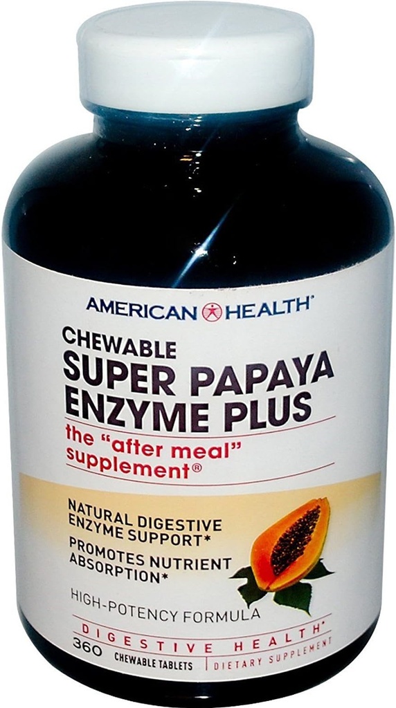 Amerikansk hälsa Papaya Enzym Plus Spr
