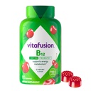 vitafuusio Extra Strength B12-vitamiinia Gummies, tukee energian aineenvaihduntaa ja hermoston terveystuki, Gummy-vitamiini täydentää naisille ja miehille, Cherry Flavor, 45 päivän tarjonta, 90