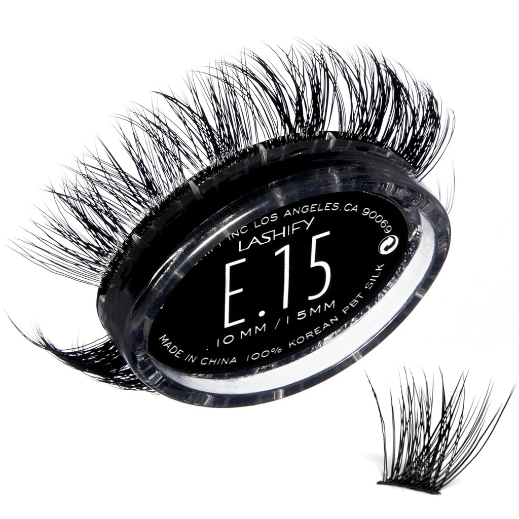 Lashify Extreme 15mm Gossamer DIY Silmäripsilaajennukset täyttö, musta, helppo väärä laseja lisätä hämmästyttävä määrä