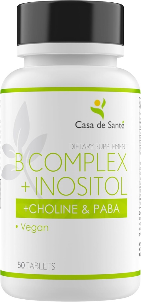Casa de Sante Low FODMAP B- 100- vitamiini + Inositoli + koliini & PABA, vegan