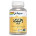 SOLARAY Super Bio puskuroitu C-vitamiini 1000 mg, Kaksivaiheinen, ajoitettu vapauttaa C-vitamiinin Bioflavonoidit, Immuuni tuki täydentää - korkea imeytyminen, Vegan, 60 päivän takuu, 50 tarjoiluja, 100 VegCaps