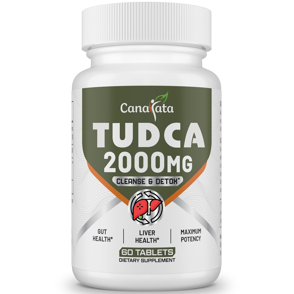 TUDCA Lever Supplements 2000mg - Stark Bile Salts Support Liver Detox & Cleanse - Lever och Gallbladder Health Formula-Easy att svälja tabletter-30 dagar Supply