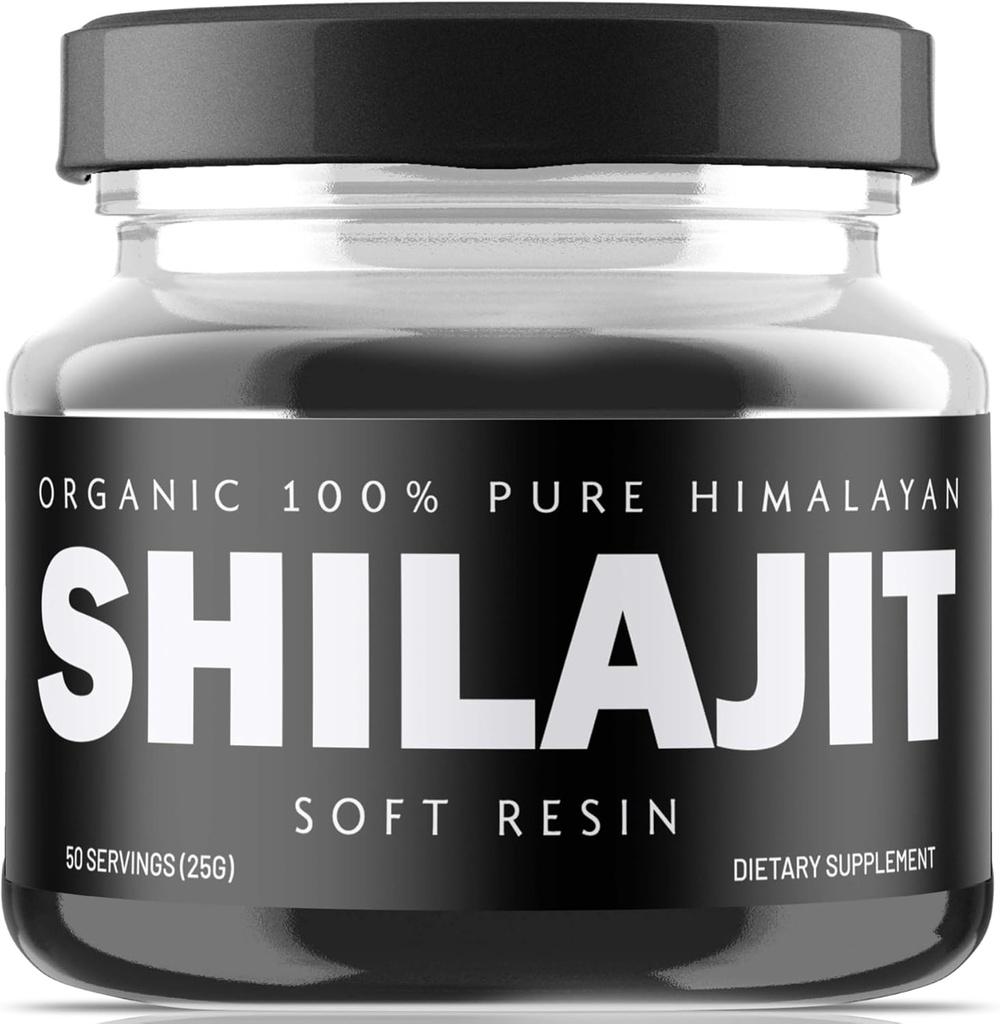 Himalayan Shilajit Hartsi - Organic Shilajit Supplement Lähde: Korkeat Korkeudet - 500mg Pure Natural Hartsi & Fulvic Acid, 85+ Trace Minerals