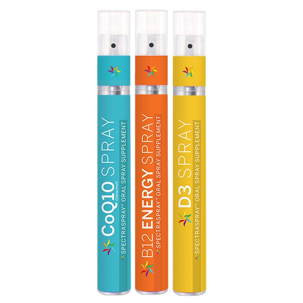 Spectraspray Vitamiinisumute - Anti-aging & Active Lifestyle Set (D3, B12, & COQ10)