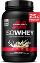 MuscleTech ISO Whey Isolate Protein Powder, Vanilla - Post Workout Gym Supplement för Lean Muscle Gain, Body Building Weight Gainer & Recovery - 25g Protein, BCAA, EAA & 0 Added Sugar - 2lbs