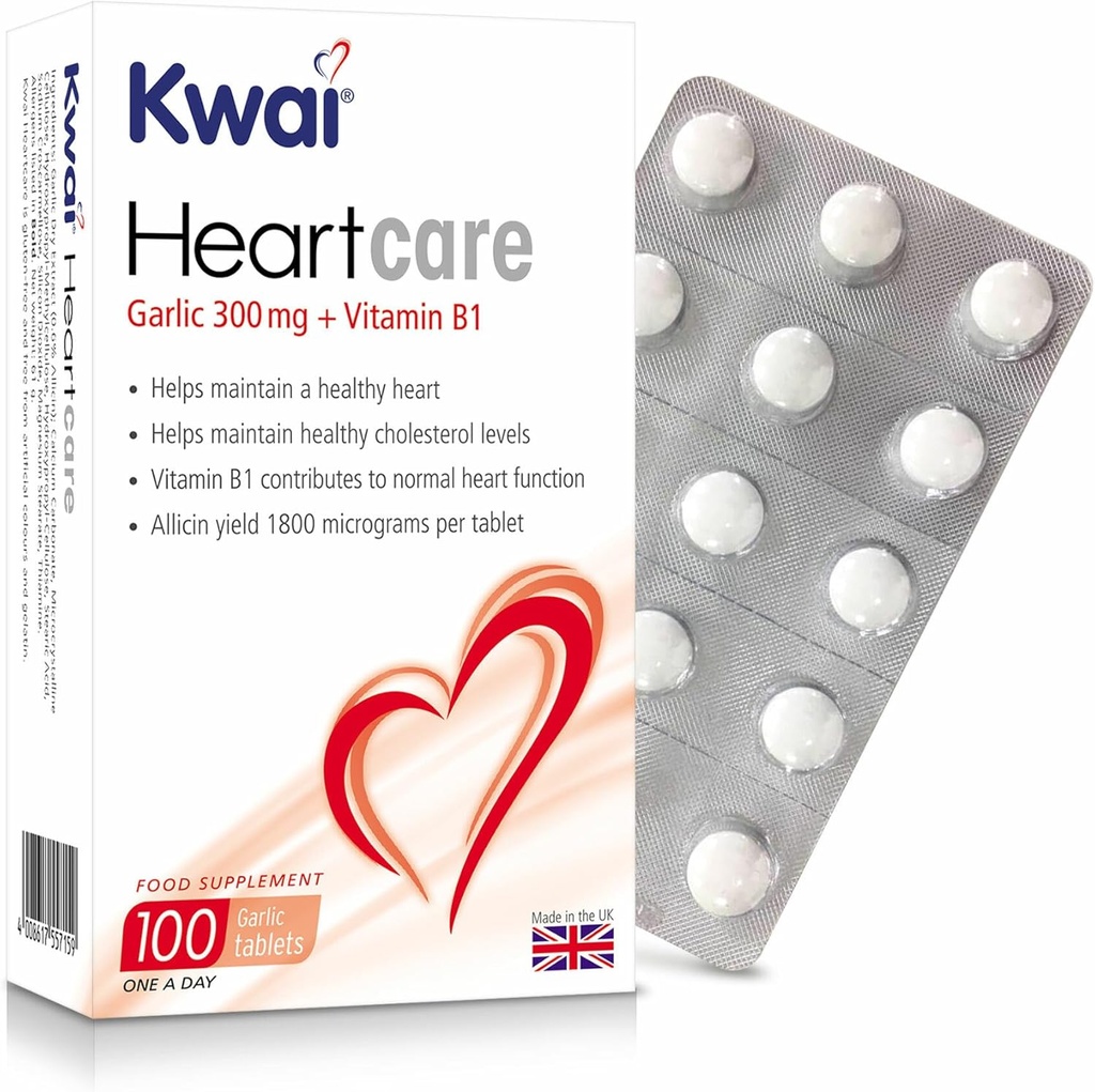 Heart Care Valkosipuli 300 mg (yksi päivässä), 100 tablettia