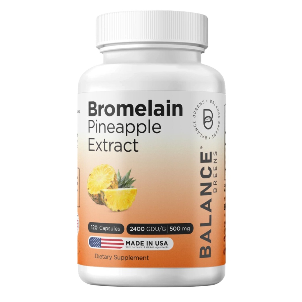 Balancebreens Bromelain 500 mg, 120 kapselia - ananasuute Dgestive Enzyme, tukee digestio ja yhteinen terveys täydentää