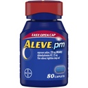 Aleve PM Caplets, nopeatoiminen unilääke ja kivunlievitys päänsärkyyn, lihassärkyyn, non-Habitin muoto 220 mg Naprokseeninatrium ja 25 mg Difenhydramiini HCl-kapselit, 80