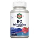KAL B12-vitamiini Methylcobalamiini 1000 mcg, terve energia, aineenvaihdunta, hermojen ja punasolujen tuki, nopea liuottaminen ActivMelt, korkea imeytyminen, kasvissyöjä, luonnollinen vadelma, 120 Serv, 120 Micro Tabs