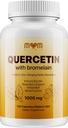 Avancerad Quercetin med Bromelain - 120 kapslar med Elderberry, Stinging Nettle, Resveratrol, Zink, Vitamin C & D - Tillverkad i USA
