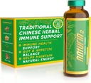 Herbal Immune Support & Adaptogen Drink - 6 Vials (40ml) | 30 Years of Herbal Wellness för Vitality, Energy & Digestive Health - Licorice Root, Astragalus, Hedyotis, Reishi Mushroom Extract
