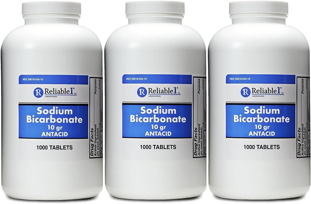 Natriumbikarbonaatti 650 mg 1000 antasiditablettia, jotka lievittävät happoa ruuansulatusta, närästystä, mahakipua ja vatsavaivoja.