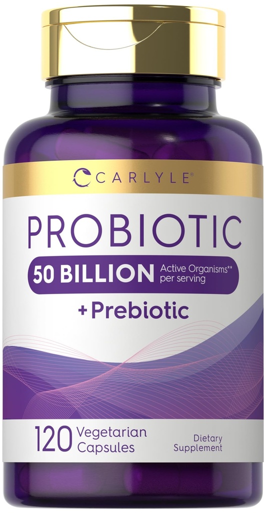 Carlyle Probiootit prebiootit ... 120 kapselia... 50 miljardia aktiivista organismia...