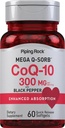 CoQ10 300mg | 60 Softgels | med Black Pepper | Coq10 Coenzyme Supplement | Mega Q-Sorb | Förbättrad Absorption | Non-GMO, Gluten Free | By Piping Rock