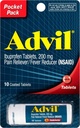Advil päällystettyjä tabletteja kipu reliever ja kuume reduktori, Ibuprofeeni 200 mg, 12 x 10 Määrä, Matkan koko Pullo
