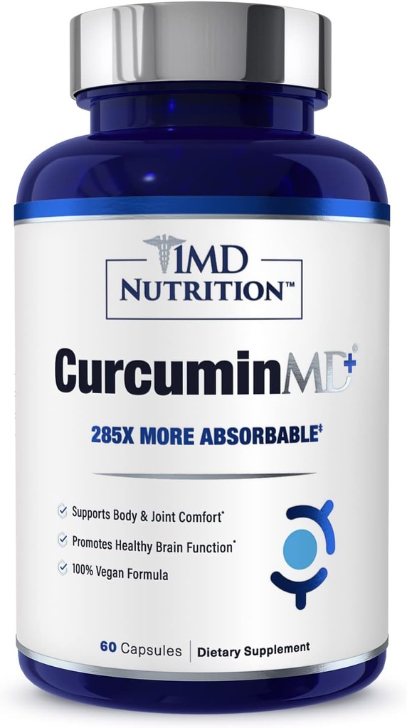 1MD Nutrition CurcuminMD Plus - Turmeeric Curcumin kanssa Boswellia Serrata - 285x Lisää imeytyvä ...