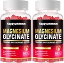 Magnesium Glycinate Gummies 1000 mg - Sokeriton magnesium Kaliumlisä D-vitamiini, B6, CoQ10 rauhoittaa mielialan ja uni tukea - 120 mansikka Gummies