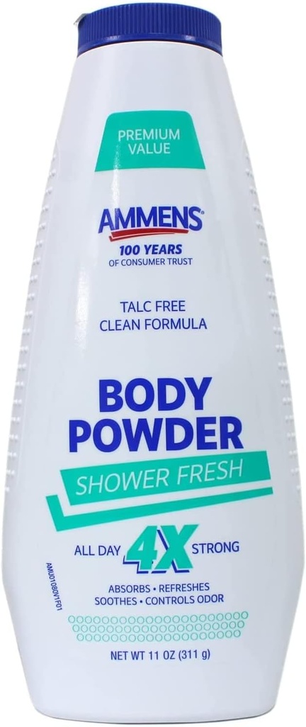Ammens lääkejauhe suihku Tuore 11 oz (pakkaus 2)