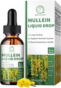 Mullein Drops for Lungs, 16-in-1 Mullein Leaf Extract for Lung Cleanse, Hengitysteiden, Immuniteetti, kanssa Quercetin, Marshmallow, Musta Cumin Seed, Elderberry, Mullein Liquid, Ei-GMO, 2 Fl Oz