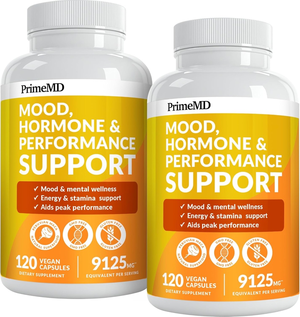 19-i-1 Peruanska Maca Root Capsules - 9125 mg Ashwagandha Supplements med Maca Fenugreek & Ginseng (120 kapslar), Pack på 2