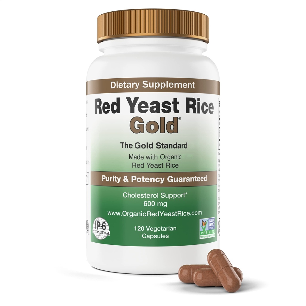 Valmistettu 600 mg Luomu Red Yeast Rice - IP6 International - 120 kasvissyöjä Kapselit
