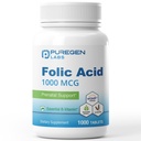 Puregen Labs Foolihappo 1000 mikrogrammaa Tabletit ... B9-vitamiinia...