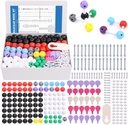 Swpeet 307 Pcs Molecular Model Kit för organisk och oorganisk kemi - Kemi Molecular Model Student and Teacher Set - 126 Atoms & 30 Orbitals & 150 Links & 1 Short Link Remover Tool