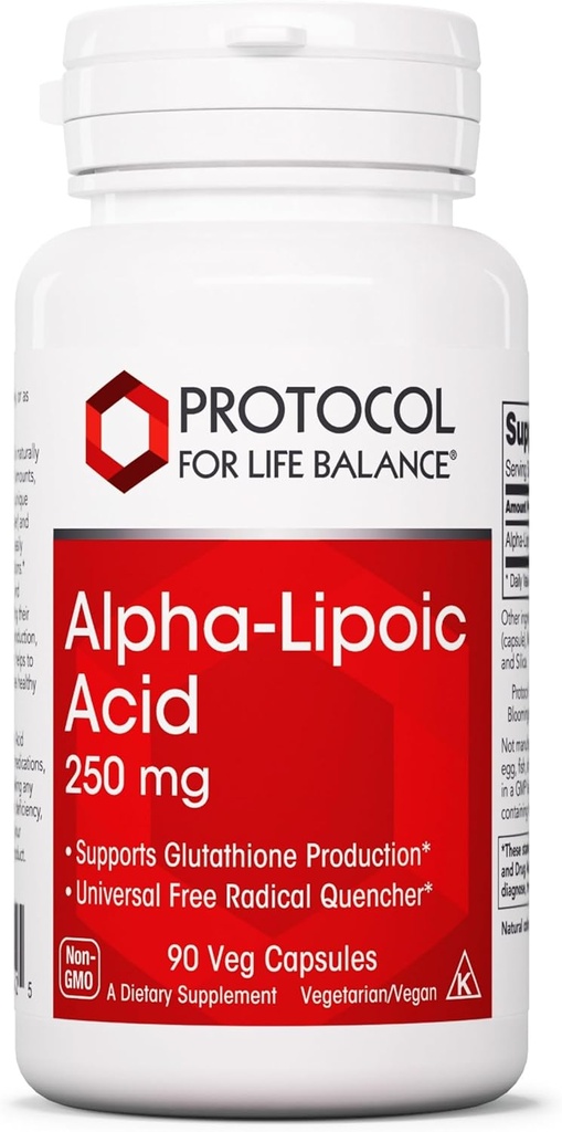 PÖYTÄKIRJA LIFE-YHTEYDELLISESTÄ ALFA-lipoiinihappolisästä - 600 mg ALA - Oksidatiivinen stressi Quncher, Veren virtaus ja sydän terveys - Kosher & Dairy Free - 60 Veg kapselia