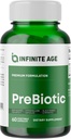 INFINITE AGE Prebiootti kapselit, 60 Count - Premium FOS Pre-biootti kuitu täydentää Chicory ja Acacia - Ruoansulatuskanavan miesten naisten