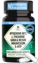 Natural Sleep Aid Supplement för vuxna utan Melatonin - Icke-Habit Forming Herbal Sleep - GABA, L-Theanine, Reishi Mushroom, Apigenin, Magnesium Glycinate, 5-HTP - 90 Vegan Capsules