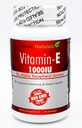 E-vitamiini 1000 IU 50 Softgel-kapselit Naturals Support Over All Health Energy Health Physical Activity Made in USA Gluteeniton FDA Registered Facility cGMP Non GMO