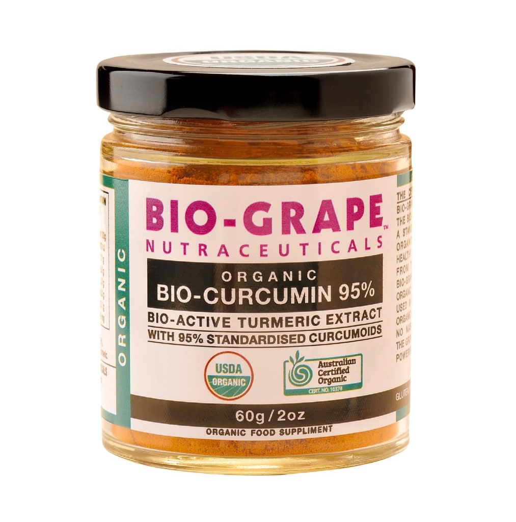 Turmeric Curcumin Extract, 95% bio antioksidantti, USDA Organic Turmeeric Powder, 60g annos Curcumin, lisäravinteet yhteisen tuen ja suuri imeytyminen Boost Immuno tukea.
