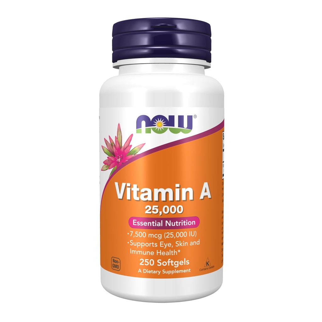 NYT Ruokalisät, A-vitamiini (kalanmaksaöljy) 25 000 IU, Essential Nutrition, 250 Softgels