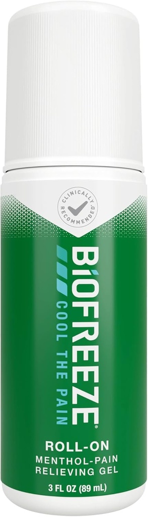 Biofreeze Kivunlievitysgeeli, niveltulehdus Kivunlievitys, polvi- ja alaselkäkivun lievitys, kalpean lihaslievityksen, niskakivunlievityksen, farmaseutin suositus, FSA-tukikelpoinen, 3 FL OZ Biofreeze mentoligeeli