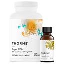THORNE - Super EPA (90 geelikapselia) & D-vitamiini + K2 (1 Oz) Bundle - tukee luun terveys, lihasrakenne ja yhteinen terveys - Gluteeni, maitotuotteet & soija-vapaa
