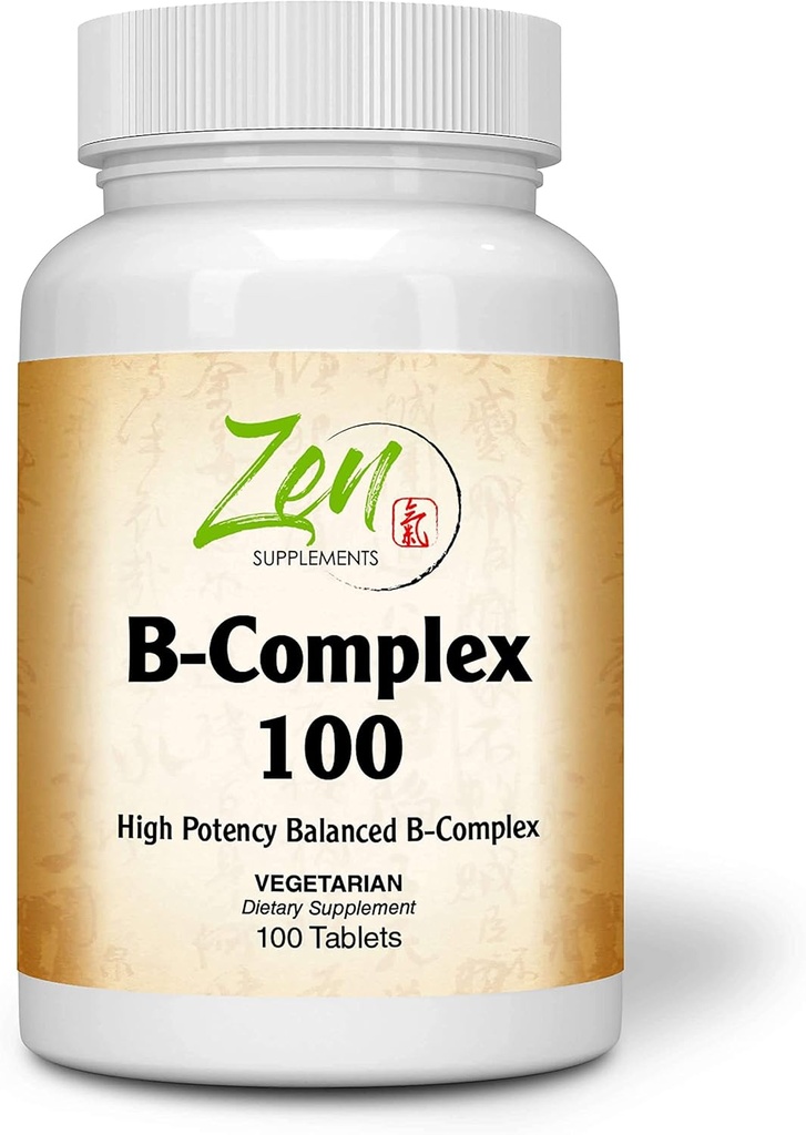 Advanced B Complex-vitamiini täydentää - Full-Spectrum B-vitamiini täydentää Foolihappo, Biotiini, Inositoli - Tuki Immuuni ja Cardio terveys, energia aineenvaihdunta - 100 tablettia