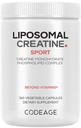 Codeage Liposomal Creatine Monohydraatti Supplement, Pure Creatine 2500mg - 3 kuukautta Supply, Mikronized, Creatinine Muscles Sports Nutrition ja urheilijat, Ei-GMO - 360 kapselia