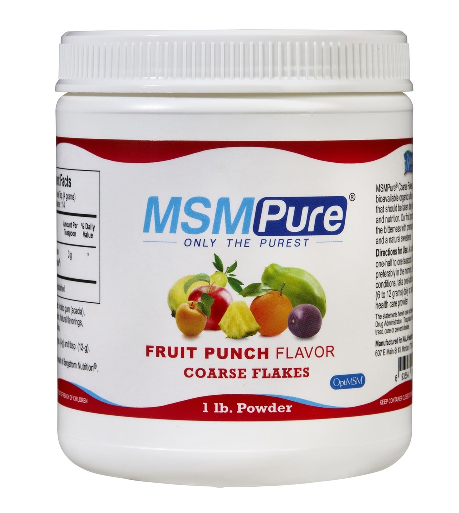 KALA TERVEYS MSMPure Fruit Punch Flavored Coarse MSM Powder Flakes 