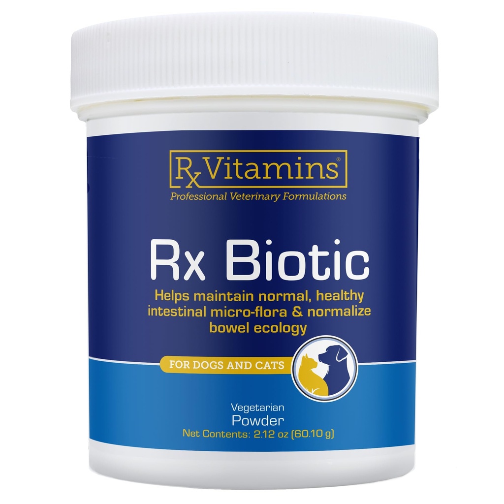 Rx Vitamiinit Rx Biotic - Probiootti jauhe koirille ja kissoille - Cat Ruoansulatus & Probiootti koirille Gut Health - Dog Probiootit digestiivinen terveys - 2.12oz