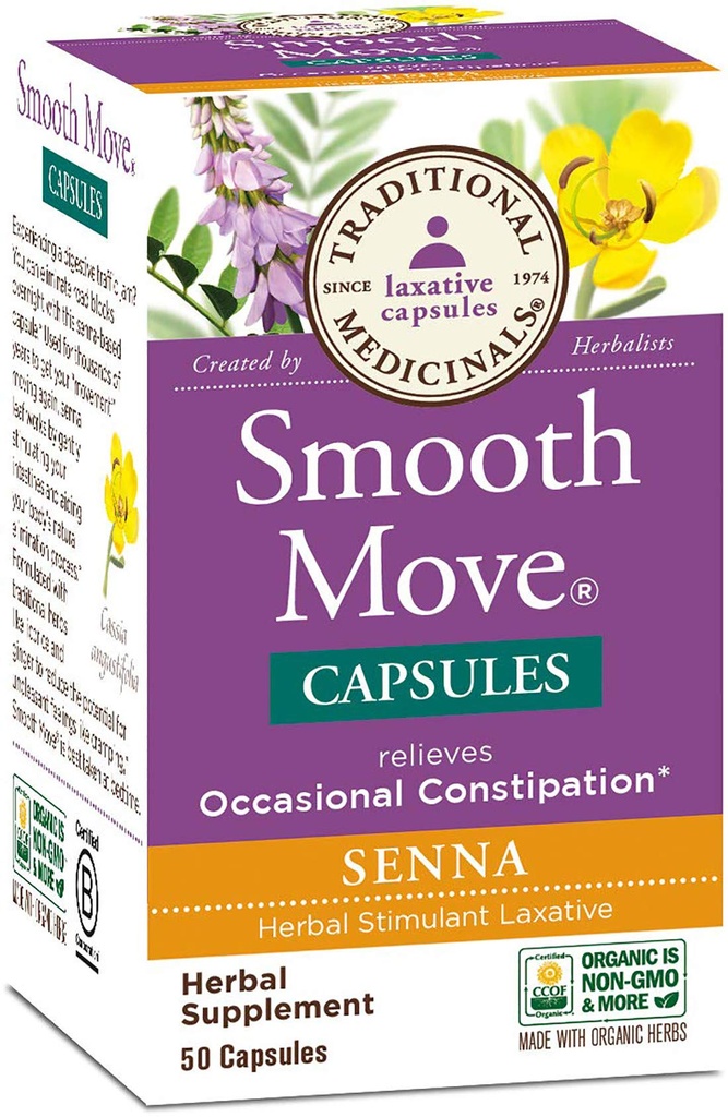 Perinteiset lääkkeet - Smooth Move Senna, 50 kapselia