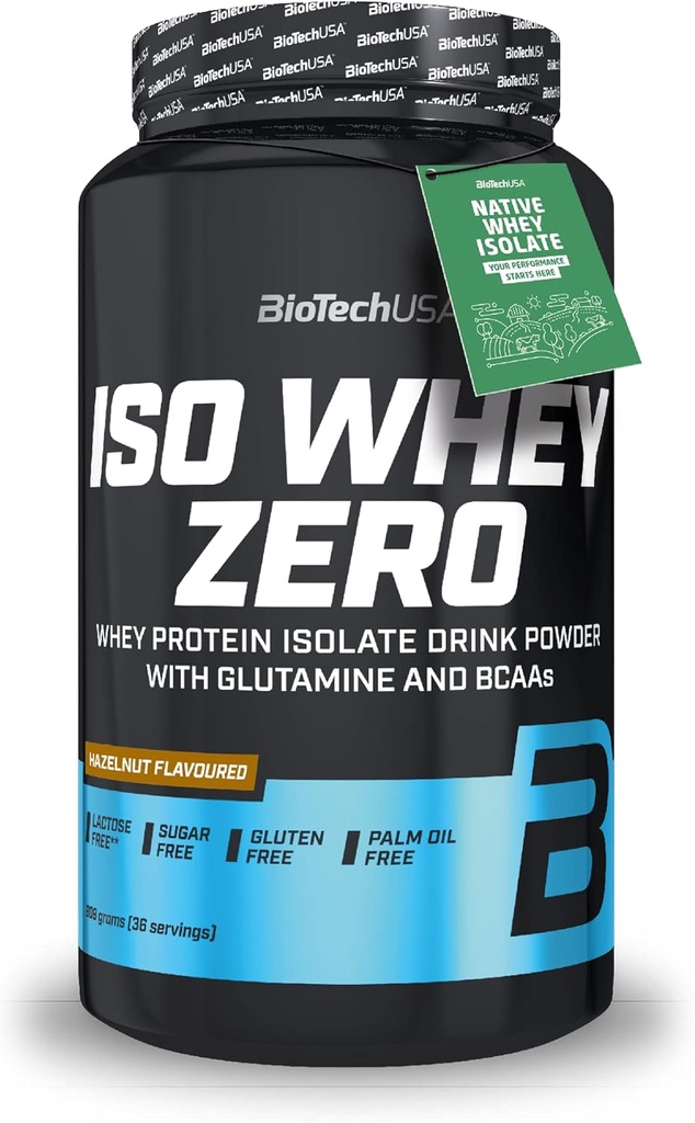 IsoWhey Zero LACTOSE Hasselpähkinä 908G by BiotechUSA