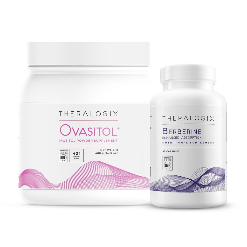 Theralogix Ovasitol Inositol Canister + berberiini Enhanced Imeytyminen Bundle, 14.12