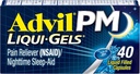 Advil PM Smärta Reliever och nattsömnhjälp, Smärtmedicin med Ibuprofen för smärtlindring och difenhydramincitrat för en sömnhjälp - 40 Coated Caplets