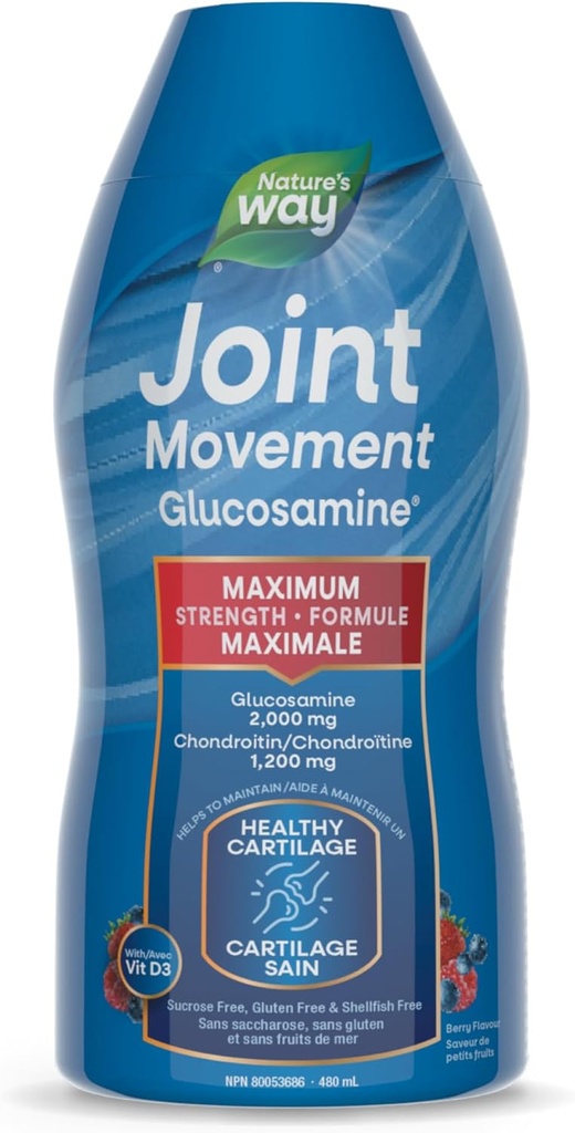 LUONNONVAIHE Liukeneellinen formula nivelliike Glukosamiini, 480 ML