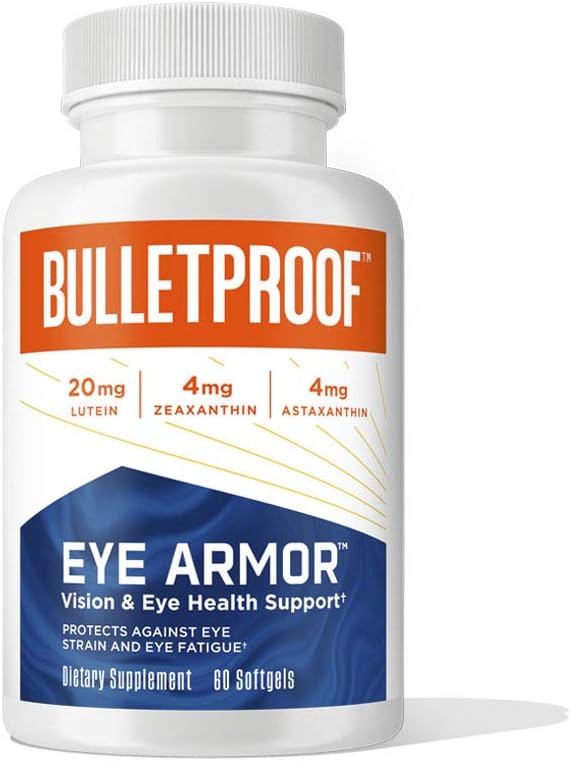 Luodinkestävä silmäpanssari täydentää Softgels, 60 kreivi, Supplement for Eye Health and Blue Light Protection