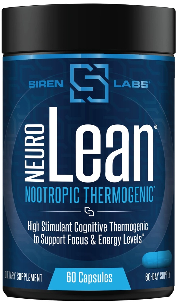 Siren Labs Neuro Lean Säteilylämpögeeni terveyden, vedenhukka, energia ja Focus - 60 kapselia